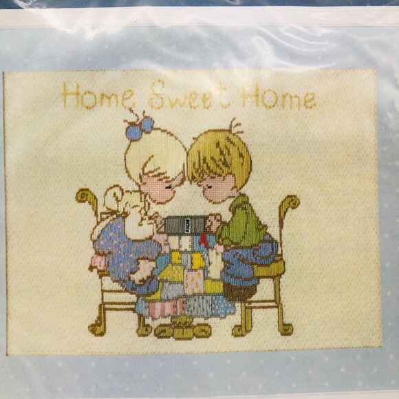 Vtg Paragon Precious Moments Longpoint Pictures Kit Home Sweet Home 1098 Sealed - Picture 4 of 12